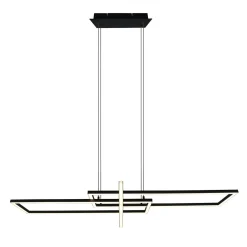 Lampy Wiszące^Lampa wisząca LED czarna SALINAS