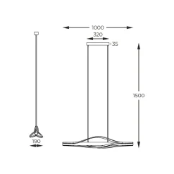 Discount Zumaline Lampa wisząca LED drewniana czarna BAEZ