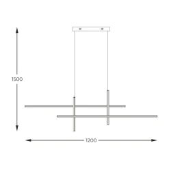 Zumaline Lampy Wiszące^Lampa wisząca LED EDGE czarno-złota