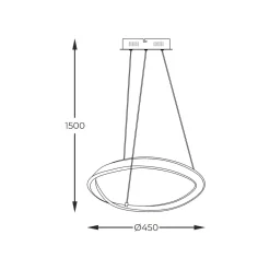 Zumaline Wszystkie Lampy Sufitowe^Lampa wisząca LED GIRONA 45 cm