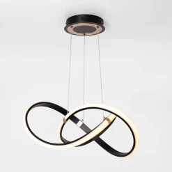 Online Zumaline Lampa wisząca LED INDIGO czarno-złota