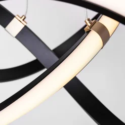 Online Zumaline Lampa wisząca LED INDIGO czarno-złota