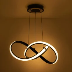 Online Zumaline Lampa wisząca LED INDIGO czarno-złota