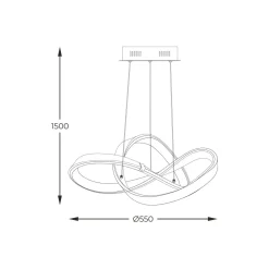 Online Zumaline Lampa wisząca LED INDIGO czarno-złota