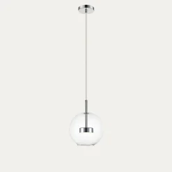 Online Zumaline Lampa wisząca LED kula chrom ENCELADUS