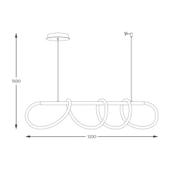 Zumaline Lampy Wiszące^Lampa wisząca LED listwa złota BALBO