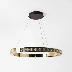 Best Zumaline Lampa wisząca LED MURIEL czarno-złota