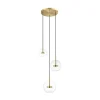 Hot Zumaline Lampa wisząca LED okragła podstawa 3 klosze złota ENCELADUS