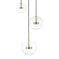 Hot Zumaline Lampa wisząca LED okragła podstawa 3 klosze złota ENCELADUS