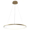 Hot Zumaline Lampa wisząca LED pierścieniowa złota BRENO 60 cm