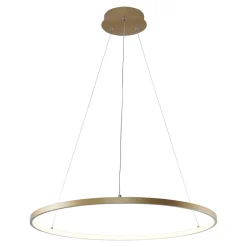Hot Zumaline Lampa wisząca LED pierścieniowa złota BRENO 60 cm