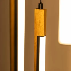 Hot Zumaline Lampa wisząca LED podstawa okrągła czarna drewniana ELIOT VI
