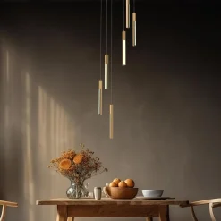 Hot Zumaline Lampa wisząca LED podstawa okrągła czarna drewniana ELIOT VI