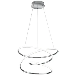 Lampy Wiszące^Lampa wisząca LED srebrna BOLOGNA