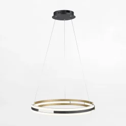 Best Paul Neuhaus Lampa wisząca LED Wi-Fi czarno-złota Q-BELUGA z pilotem