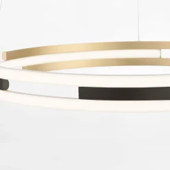 Best Paul Neuhaus Lampa wisząca LED Wi-Fi czarno-złota Q-BELUGA z pilotem