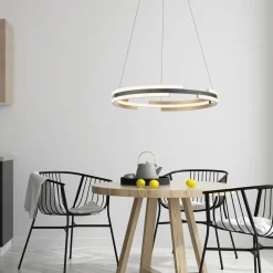 Best Paul Neuhaus Lampa wisząca LED Wi-Fi czarno-złota Q-BELUGA z pilotem