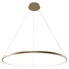 Zumaline Lampy Wiszące^Lampa wisząca LED z pierścieniem złota BRENO 80 cm