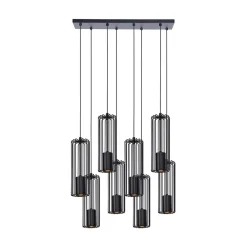 inny Lampy Wiszące^Lampa wisząca listwa czarna FALCON 8