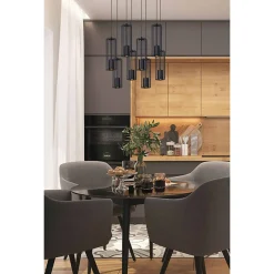 inny Lampy Wiszące^Lampa wisząca listwa czarna FALCON 8
