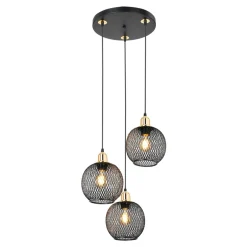 Lampy Wiszące^Lampa wisząca loft czarna BELIN 3