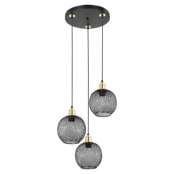 Lampy Wiszące^Lampa wisząca loft czarna BELIN 3