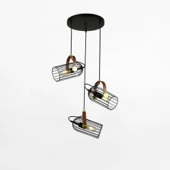 inny Lampy Wiszące^Lampa wisząca loftowa czarna ANTOIN 3