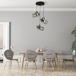 inny Lampy Wiszące^Lampa wisząca loftowa czarna ANTOIN 3
