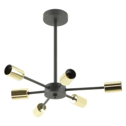 Hot Zumaline Lampa wisząca loftowa czarno-złota MANDI