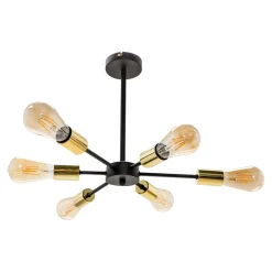 Hot Zumaline Lampa wisząca loftowa czarno-złota MANDI