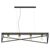 Luminex Lampy Wiszące^Lampa wisząca loftowa czarno-złota GOTE IV
