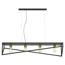 Luminex Lampy Wiszące^Lampa wisząca loftowa czarno-złota GOTE IV
