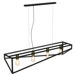 Luminex Lampy Wiszące^Lampa wisząca loftowa czarno-złota GOTE IV
