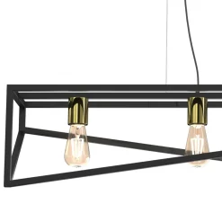 Luminex Lampy Wiszące^Lampa wisząca loftowa czarno-złota GOTE IV