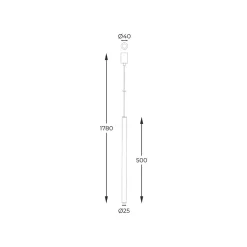 Hot Zumaline Lampa wisząca loftowa złota NOVA S 179 cm