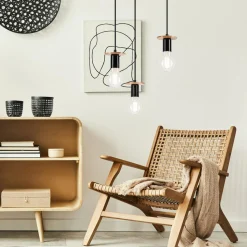 inny Lampy Wiszące^Lampa wisząca modern czarna ANGELINA 3