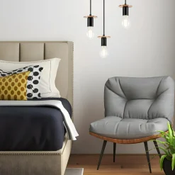 inny Lampy Wiszące^Lampa wisząca modern czarna ANGELINA 3