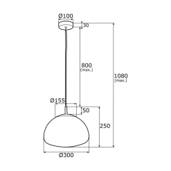 inny Lampy Wiszące^Lampa wisząca mosiądz TRINI fi 30 cm