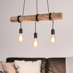 Spot - Light Lampy Wiszące^Lampa wisząca na drewnianej belce DULCE