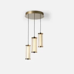 Zumaline Lampy Wiszące^Lampa wisząca okrągła podstawa złota CALLY 3
