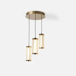 Zumaline Lampy Wiszące^Lampa wisząca okrągła podstawa złota CALLY 3