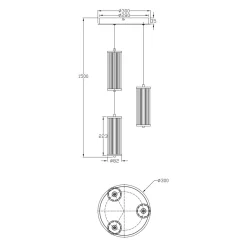 Zumaline Lampy Wiszące^Lampa wisząca okrągła podstawa złota CALLY 3