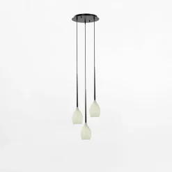 Online Zumaline Lampa wisząca okrągła podstawa biała FIORE III