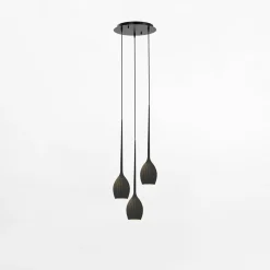 Zumaline Lampy Wiszące^Lampa wisząca okrągła podstawa czarna FIORE III