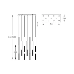 Zumaline Lampy Wiszące^Lampa wisząca ONE LED P0461-11L-B5F7