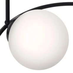 inny Lampy Wiszące^Lampa wisząca pierścieniowa 3 klosze kule czarna PARVA