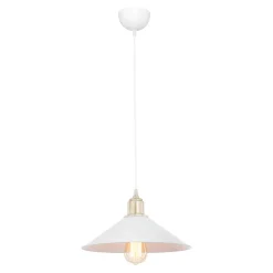 Lampy Wiszące^Lampa wisząca pojedyncza biała MAYA