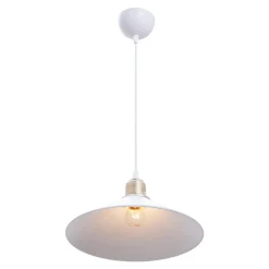 Lampy Wiszące^Lampa wisząca pojedyncza biała MAYA