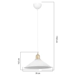 Lampy Wiszące^Lampa wisząca pojedyncza biała MAYA