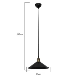 Best inny Lampa wisząca pojedyncza czarna MAYA